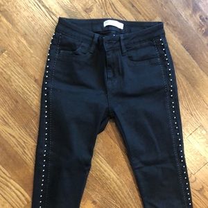 ZARA Z1975 Studded Denim black jeans